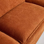 Divano sezionale modulare a L MAYEERTY 108 pollici in ciniglia beige con pouf per soggiorno