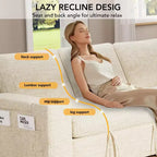 Dyonery Divano Letto, 82 Pollici Divano Estraibile con Schienale Reclinabile/Chaise Longue Reversibile con Contenitore, Divano a L 3 in 1, Montaggio Senza Attrezzi