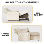 Dyonery Divano Letto, 82 Pollici Divano Estraibile con Schienale Reclinabile/Chaise Longue Reversibile con Contenitore, Divano a L 3 in 1, Montaggio Senza Attrezzi