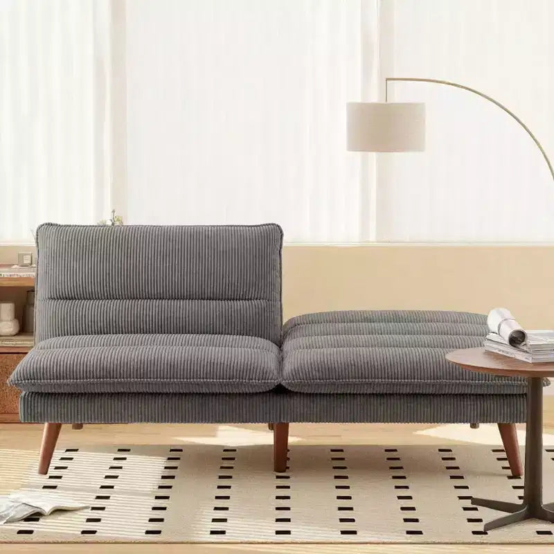 JIONJOY 67 Divano Letto Futon Convertibile in Velluto a Coste, Divano Reclinabile 3-in-1 per Piccoli Spazi, Divano Letto Compatto per Appartamento, Camera degli Ospiti
