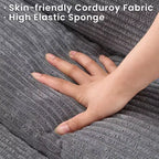 JIONJOY 67 Divano Letto Futon Convertibile in Velluto a Coste, Divano Reclinabile 3-in-1 per Piccoli Spazi, Divano Letto Compatto per Appartamento, Camera degli Ospiti