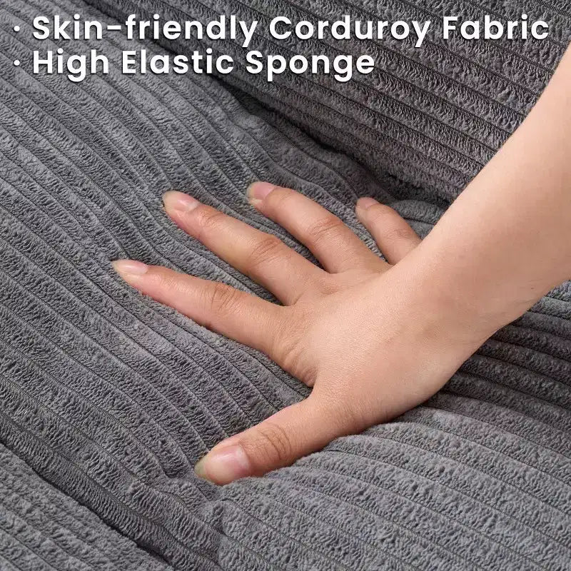 JIONJOY 67 Divano Letto Futon Convertibile in Velluto a Coste, Divano Reclinabile 3-in-1 per Piccoli Spazi, Divano Letto Compatto per Appartamento, Camera degli Ospiti