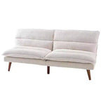 JIONJOY 67 Divano Letto Futon Convertibile in Velluto a Coste, Divano Reclinabile 3-in-1 per Piccoli Spazi, Divano Letto Compatto per Appartamento, Camera degli Ospiti
