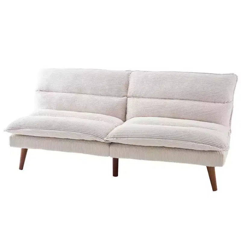 JIONJOY 67 Divano Letto Futon Convertibile in Velluto a Coste, Divano Reclinabile 3-in-1 per Piccoli Spazi, Divano Letto Compatto per Appartamento, Camera degli Ospiti