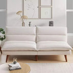 JIONJOY 67 Corduroy Convertible Futon Sofa Bed, 3-in-1 Recliner Sofa for Small Spaces, Compact Sofa Bed for Apartment, Guest Room