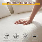 Divano componibile curvo Dyonery 122, comodo divano con chaise longue, divano moderno "nuvola" con seduta profonda, rivestimento in pile di agnello