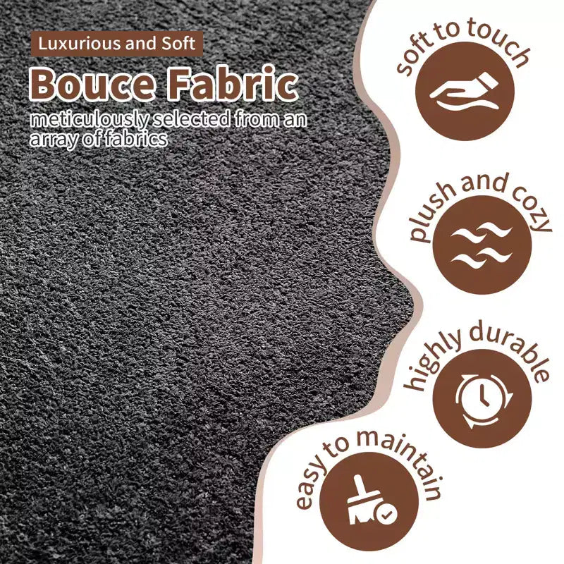 Divano modulare componibile a 5 posti curvo in velluto MAYEERTY con cuscini decorativi