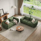 2 Pack Modern Chenille Modular Cloud Sofa Set, Deep Seat Boneless Sectional Couch, 2-Seater Loveseat, U-Shape, For Living Room or Small Spaces