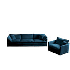 2-Piece Chenille Sectional Sofa Set for Living Room