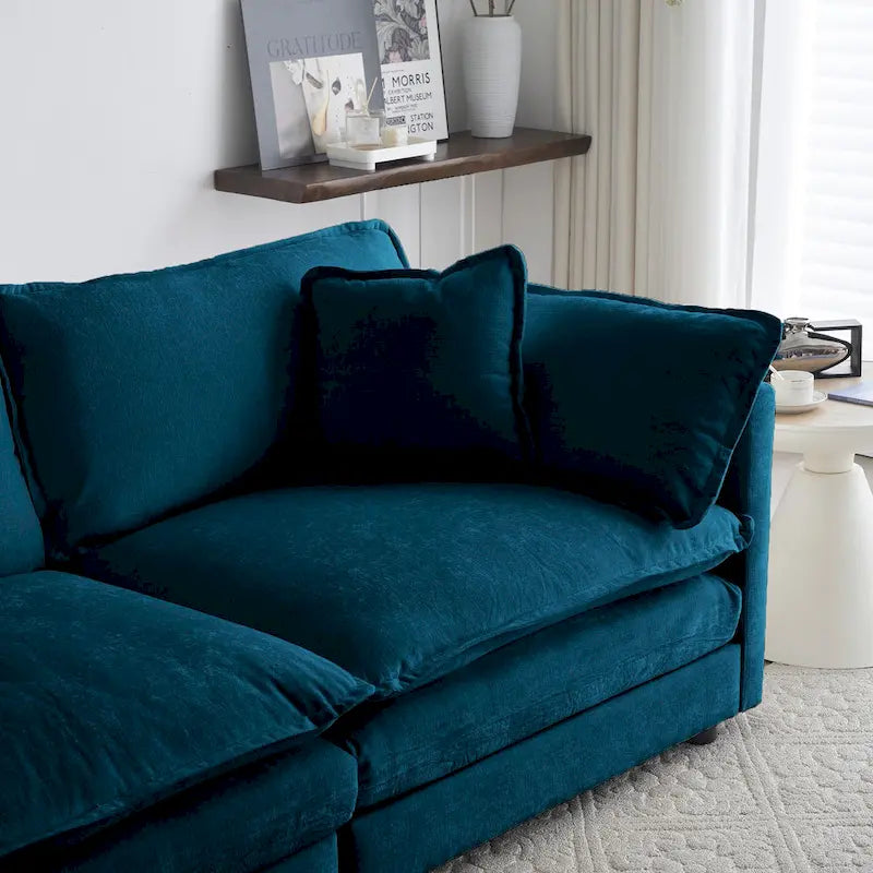 2-Piece Chenille Sectional Sofa Set for Living Room