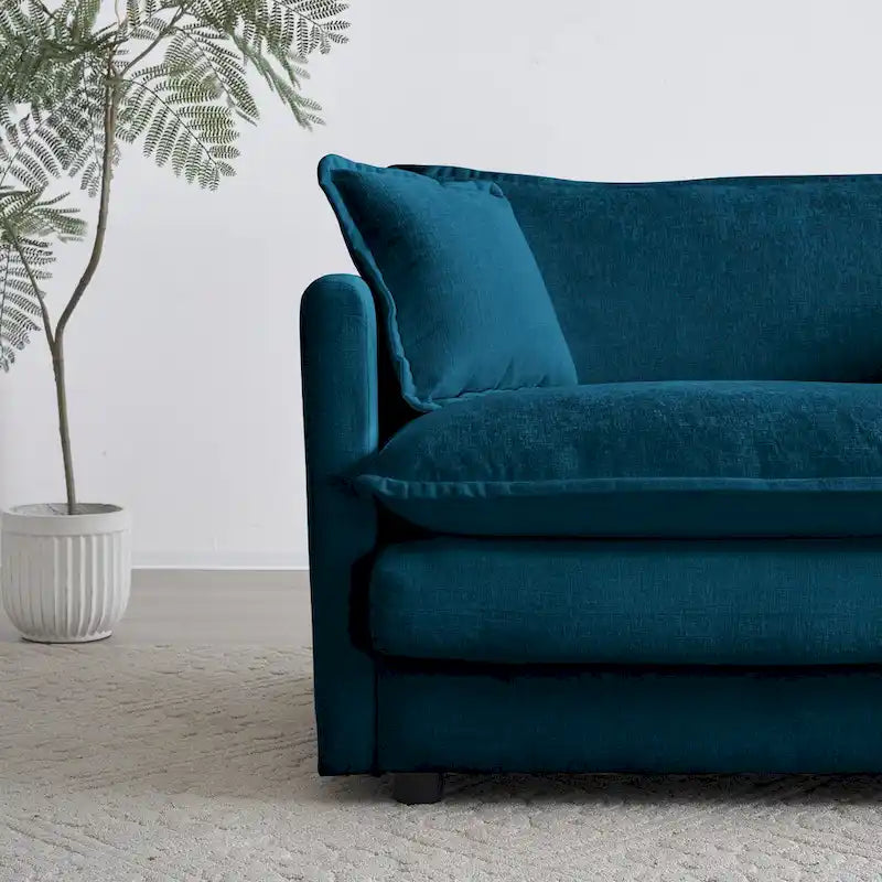 2-Piece Chenille Sectional Sofa Set for Living Room