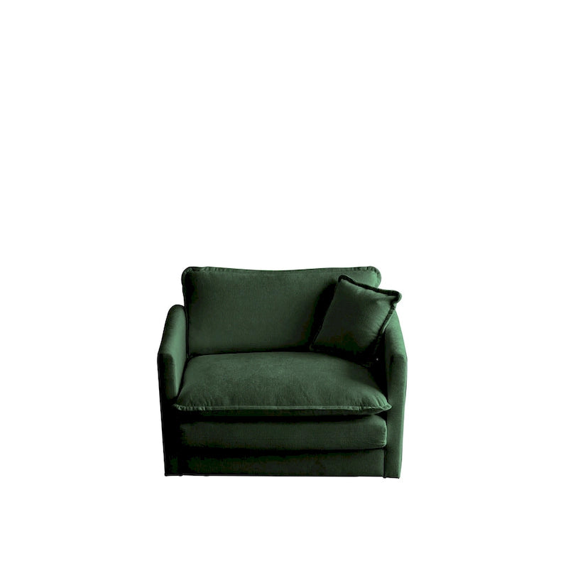 2-Piece Chenille Sectional Sofa Set for Living Room