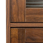 Bookcase Contemporary Closed Back Glass Doors Office Storage Cabinet Floor-to-Ceiling Low Cabinet