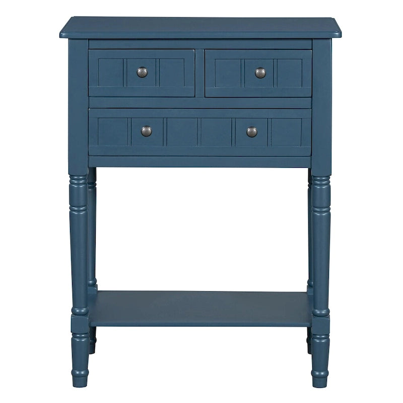 Console Table with 3 Storage Drawers and Bottom Shelf