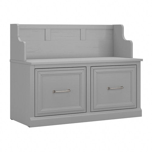 40W Entryway Bench with Doors & Shoe Storage | Transitional Style
