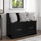 40W Entryway Bench with Doors & Shoe Storage | Transitional Style