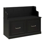 40W Entryway Bench with Doors & Shoe Storage | Transitional Style