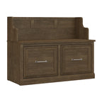 40W Entryway Bench with Doors & Shoe Storage | Transitional Style
