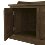 40W Entryway Bench with Doors & Shoe Storage | Transitional Style