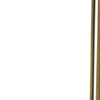 23-Inch Gold and Black Marble Round End Table with Iron Base