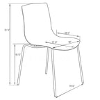 Acrylic Dining Chair with Water Ripple Design & Chrome Legs