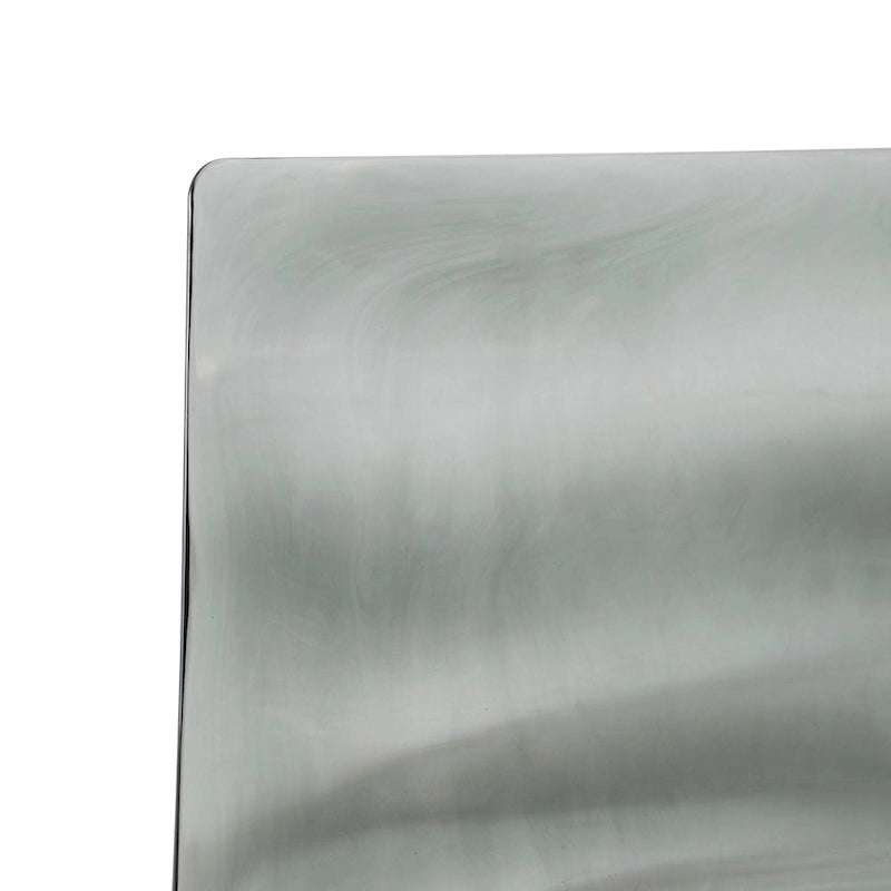 Acrylic Dining Chair with Water Ripple Design & Chrome Legs