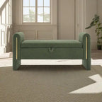 Christopher Knight Home - Athena Modern Teddy Fabric Bed-End Storage Bench with Arms
