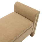 Modern Teddy Fabric Bed-End Storage Bench with Arms