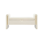 Modern Teddy Fabric Bed-End Storage Bench with Arms