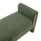 Modern Teddy Fabric Bed-End Storage Bench with Arms