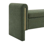Modern Teddy Fabric Bed-End Storage Bench with Arms