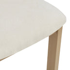 White Upholstered Dining Chairs with Iron Frame, Set of 2