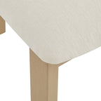 White Upholstered Dining Chairs with Iron Frame, Set of 2
