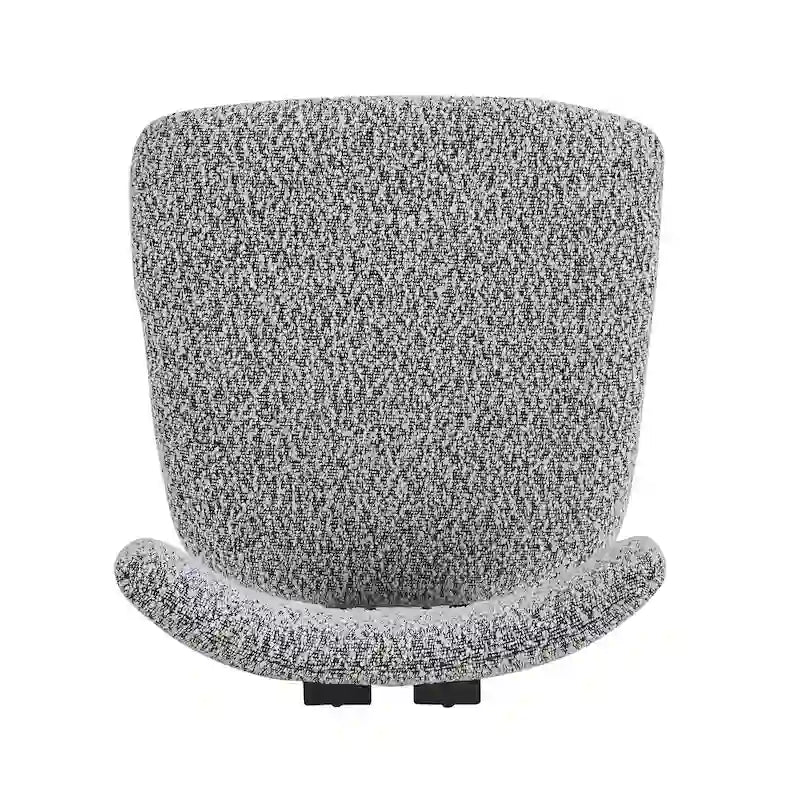 White Upholstered Dining Chairs with Iron Frame, Set of 2