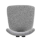 White Upholstered Dining Chairs with Iron Frame, Set of 2