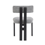White Upholstered Dining Chairs with Iron Frame, Set of 2