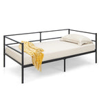 Twin Metal Daybed Frame, Dual-Use Platform Sofa Bed for Living Room