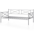 Twin Size Metal Daybed Frame with Slat Support Mattress Foundation
