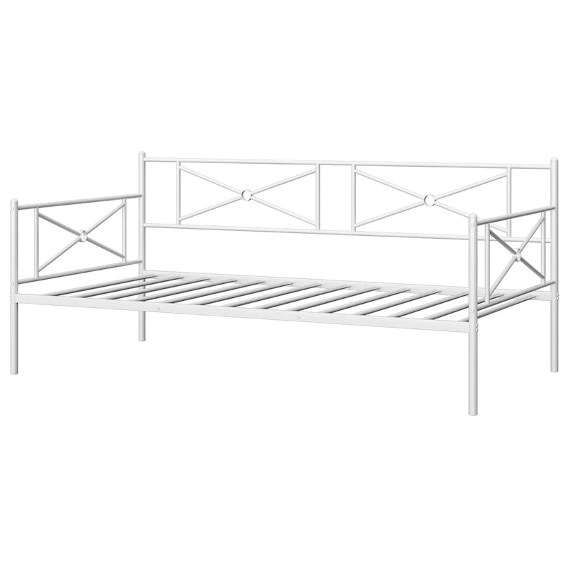 Twin Size Metal Daybed Frame with Slat Support Mattress Foundation