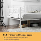 Twin Size Metal Daybed Frame with Slat Support Mattress Foundation