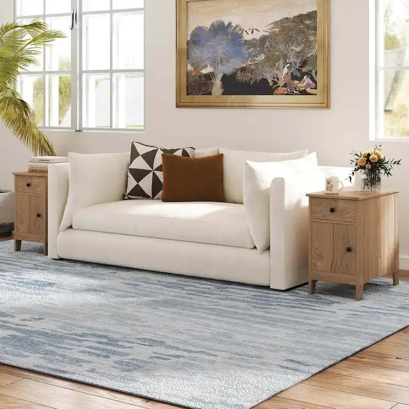 End Table with Built-In Charging Station & Flip-Top | Bedside Nightstand
