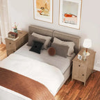 End Table with Built-In Charging Station & Flip-Top | Bedside Nightstand