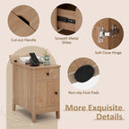 End Table with Built-In Charging Station & Flip-Top | Bedside Nightstand