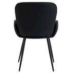 Set of 2 Cat-Scratch Resistant Dining Chairs with Gold Metal Legs
