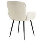 Set of 2 Cat-Scratch Resistant Dining Chairs with Gold Metal Legs