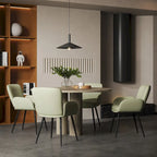 Set of 2 Cat-Scratch Resistant Dining Chairs with Gold Metal Legs