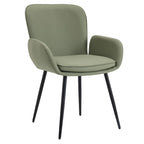 Set of 2 Cat-Scratch Resistant Dining Chairs with Gold Metal Legs