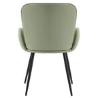 Set of 2 Cat-Scratch Resistant Dining Chairs with Gold Metal Legs