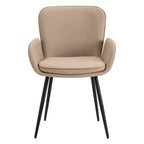 Set of 2 Cat-Scratch Resistant Dining Chairs with Gold Metal Legs
