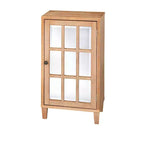 Lifestorey Matteo Modern Mirrored Door Cabinet Natural